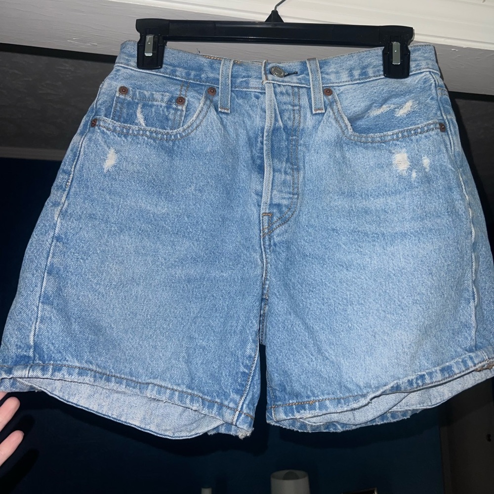 Levi's Light Blue Jean Shorts